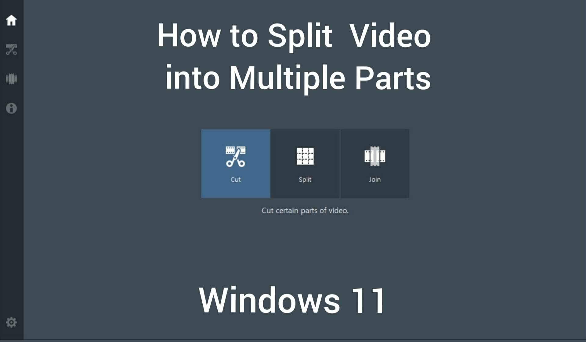 Split Video into Multiple parts