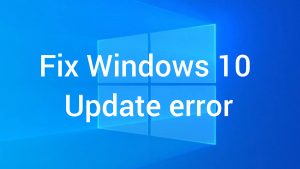 fix windows 10 update error